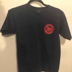 Obey dark blue red logo obey t-shirt